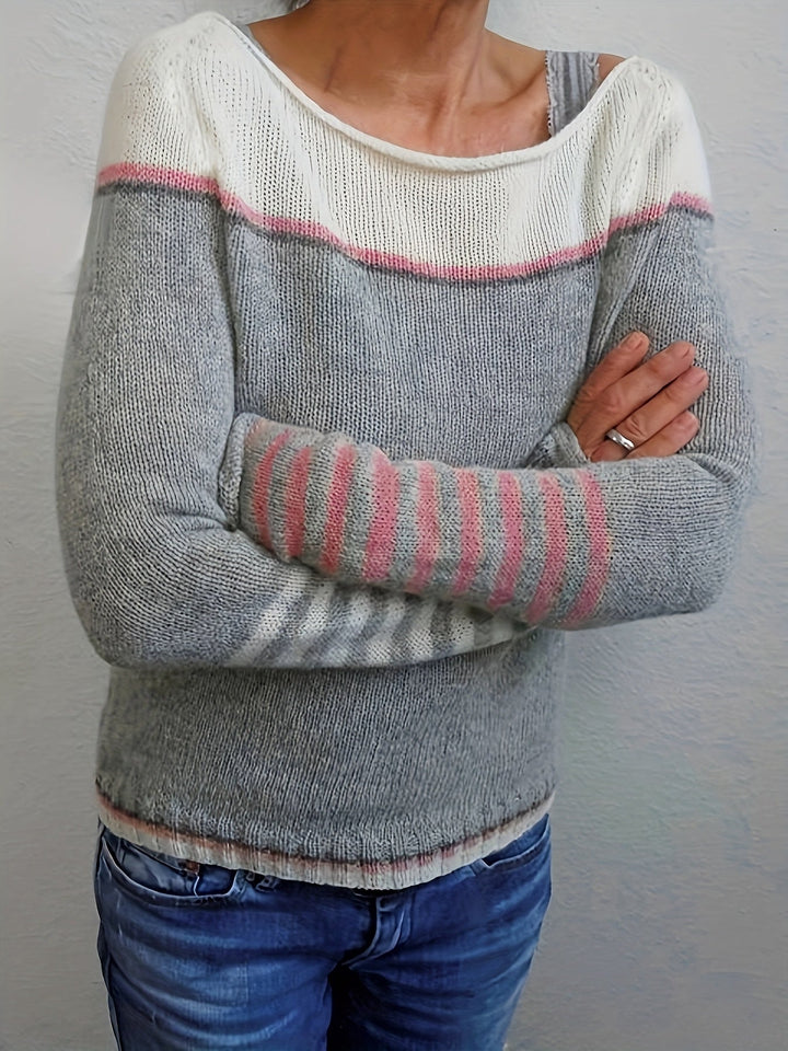 Veldis | Dame striktrøje med bådudskæring - Image 6