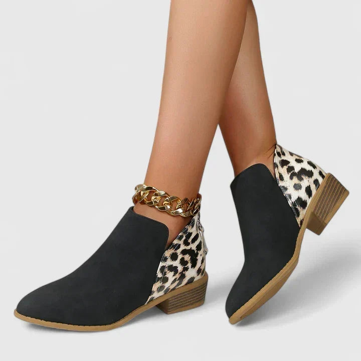 Vordelle | Dame Støvletter med Leopardprint - Image 1