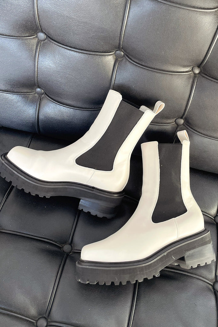 Vordmira | Dame Støvletter Chelsea Boots Hvid - White - Image 3