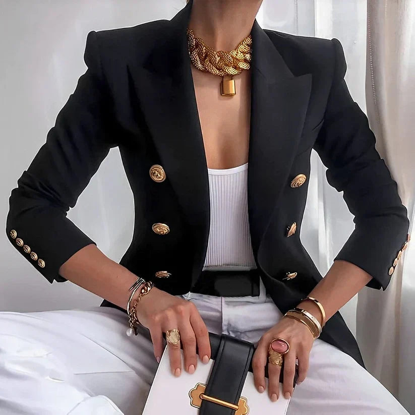 Vordwynn | Dame Blazer Dobbeltknappet Guldknapper - Image 1