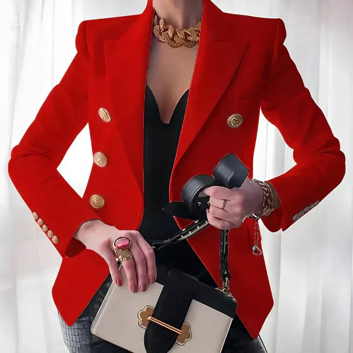 Vordwynn | Dame Blazer Dobbeltknappet Guldknapper - Image 3