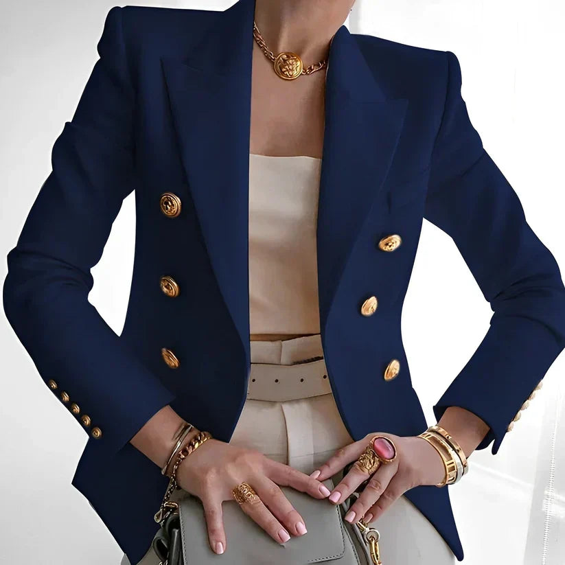 Vordwynn | Dame Blazer Dobbeltknappet Guldknapper - Image 5