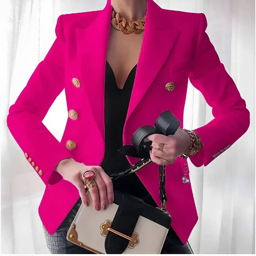 Vordwynn | Dame Blazer Dobbeltknappet Guldknapper - Image 6