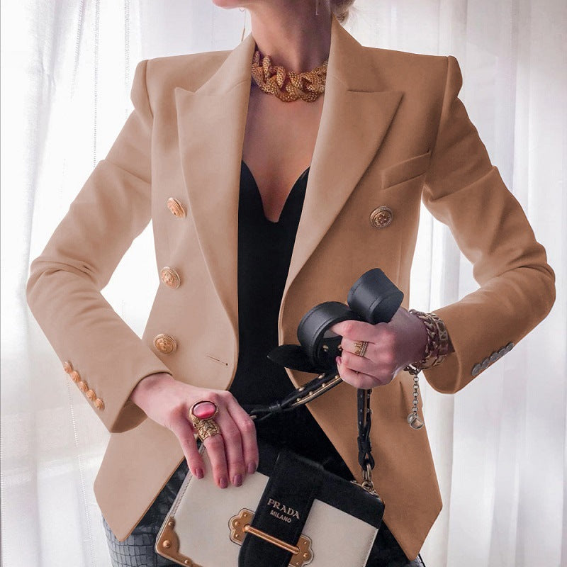 Vordwynn | Dame Blazer Dobbeltknappet Guldknapper - Image 7