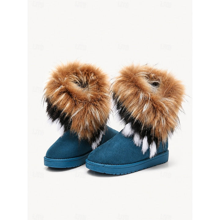 Vornelle | Dame Vinterstøvler med Fluffet Pelsekant - Camel - Image 10