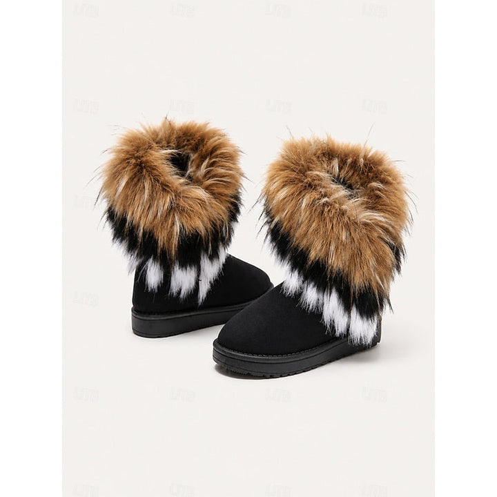 Vornelle | Dame Vinterstøvler med Fluffet Pelsekant - Camel - Image 11
