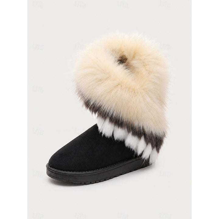 Vornelle | Dame Vinterstøvler med Fluffet Pelsekant - Camel - Image 9
