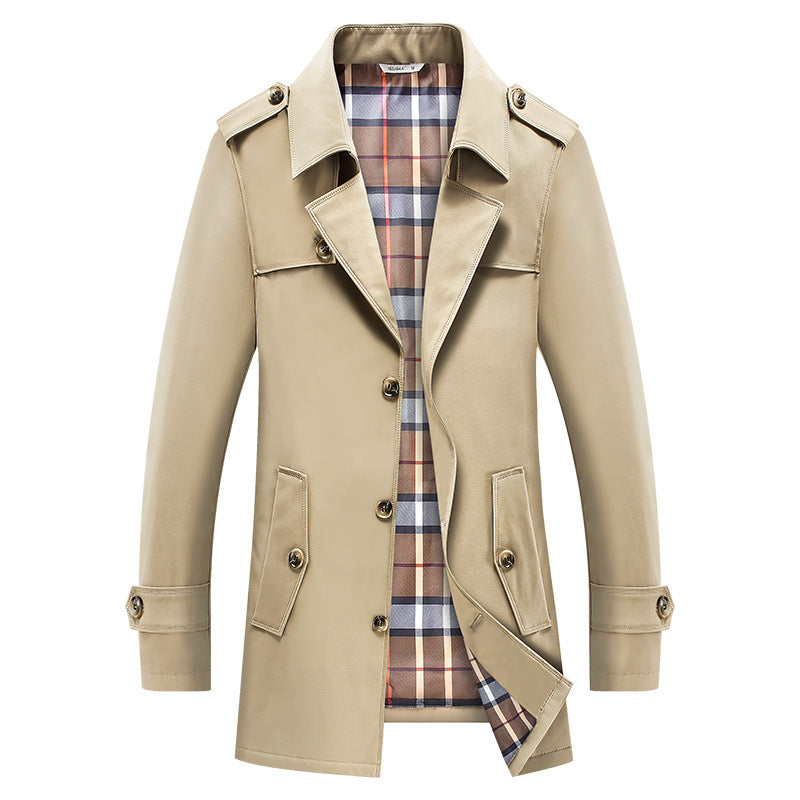 Walther | Herre Trenchcoat Klassisk Mellemlang Frakke - Dark Grey - Image 12