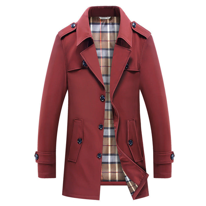 Walther | Herre Trenchcoat Klassisk Mellemlang Frakke - Dark Grey - Image 6