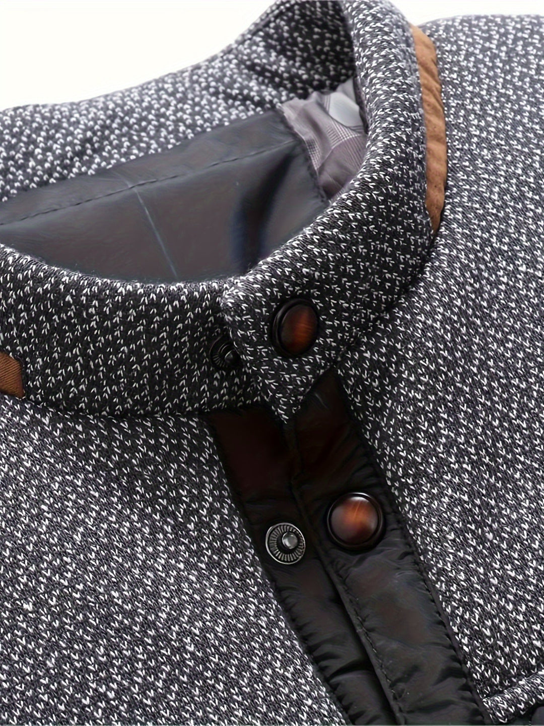 Wendelin | Herre Vinterjakke Quiltet Stehkrave - Olive Green - Image 10