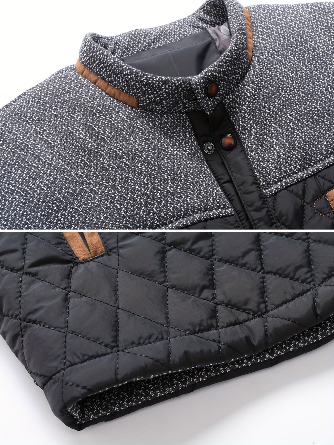 Wendelin | Herre Vinterjakke Quiltet Stehkrave - Olive Green - Image 11