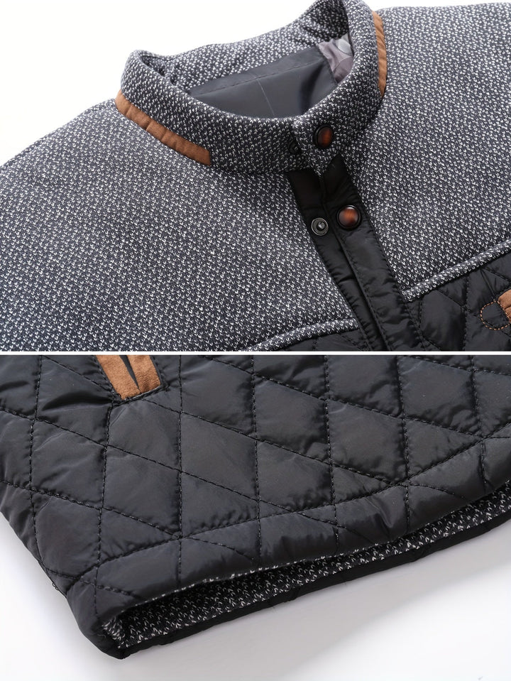 Wendelin | Herre Vinterjakke Quiltet Stehkrave - Olive Green - Image 11
