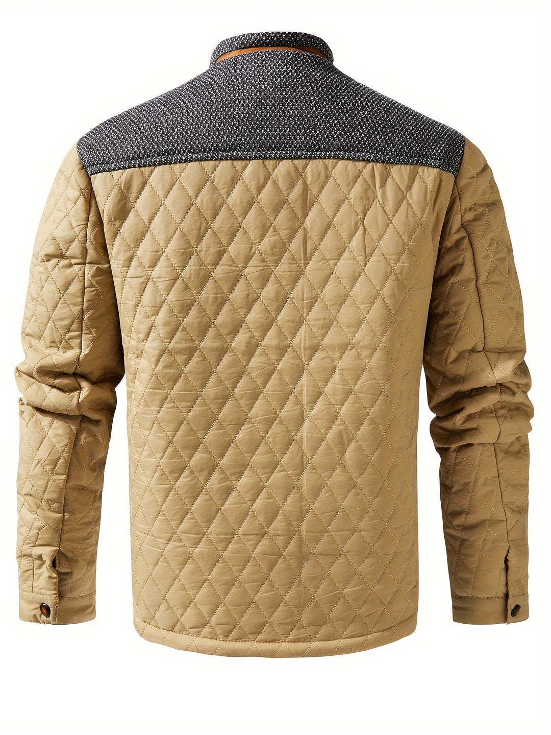 Wendelin | Herre Vinterjakke Quiltet Stehkrave - Olive Green - Image 14