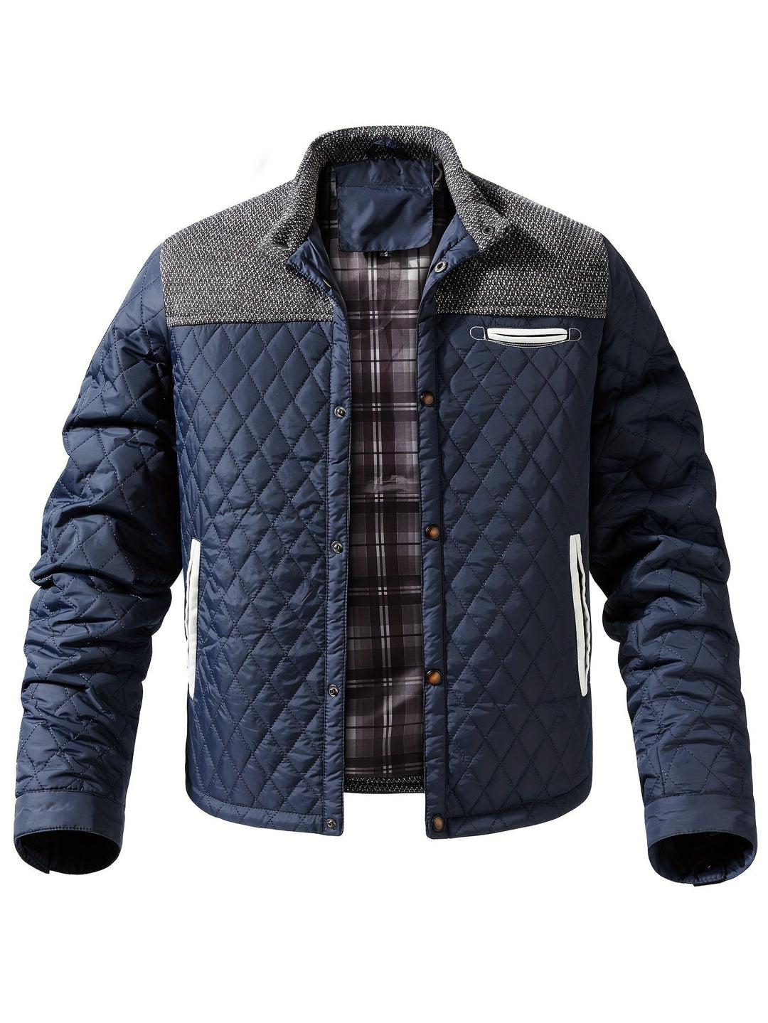 Wendelin | Herre Vinterjakke Quiltet Stehkrave - Olive Green - Image 19