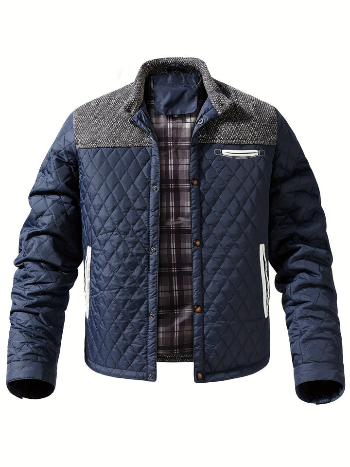 Wendelin | Herre Vinterjakke Quiltet Stehkrave - Olive Green - Image 19