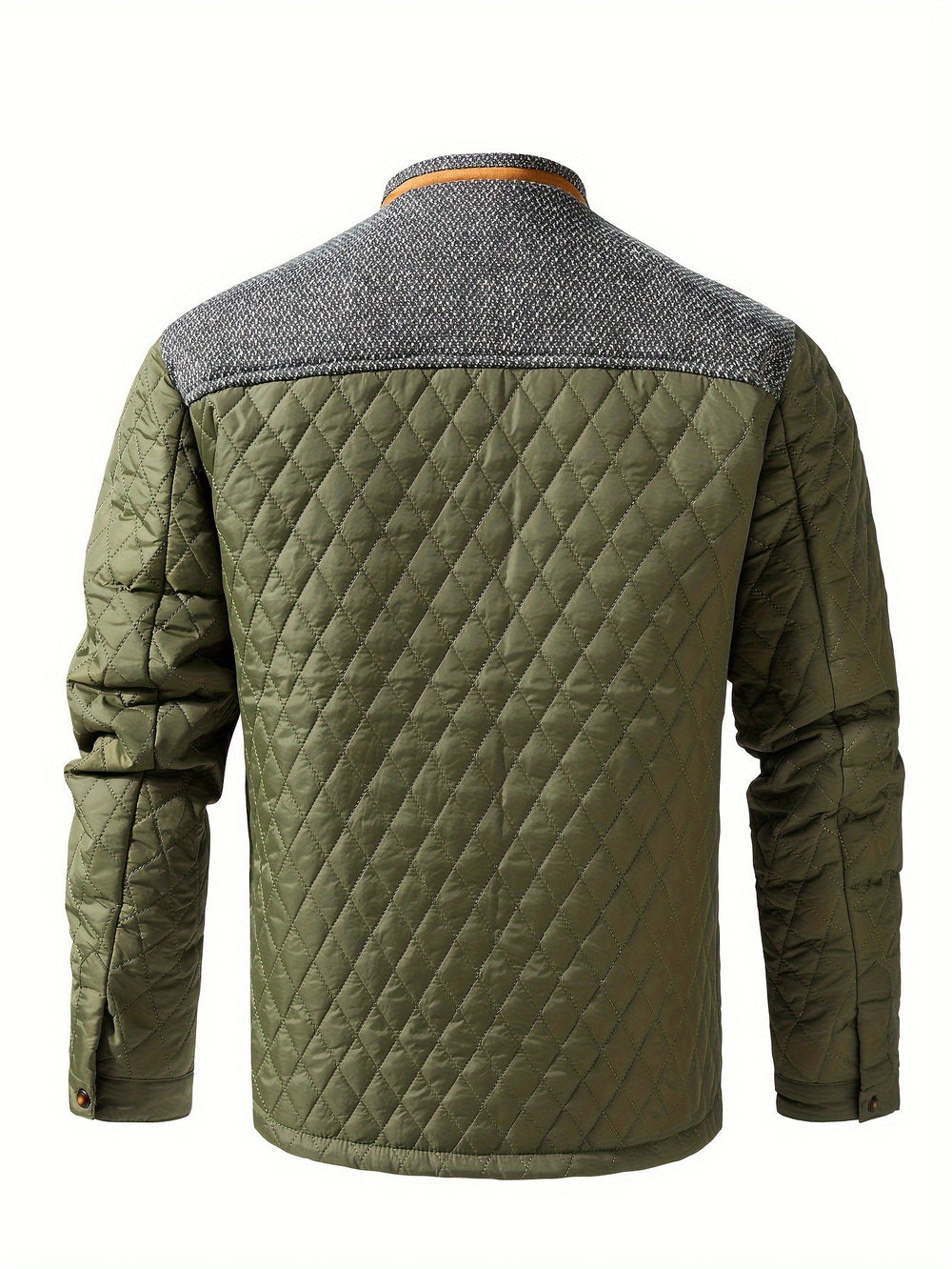 Wendelin | Herre Vinterjakke Quiltet Stehkrave - Olive Green - Image 2