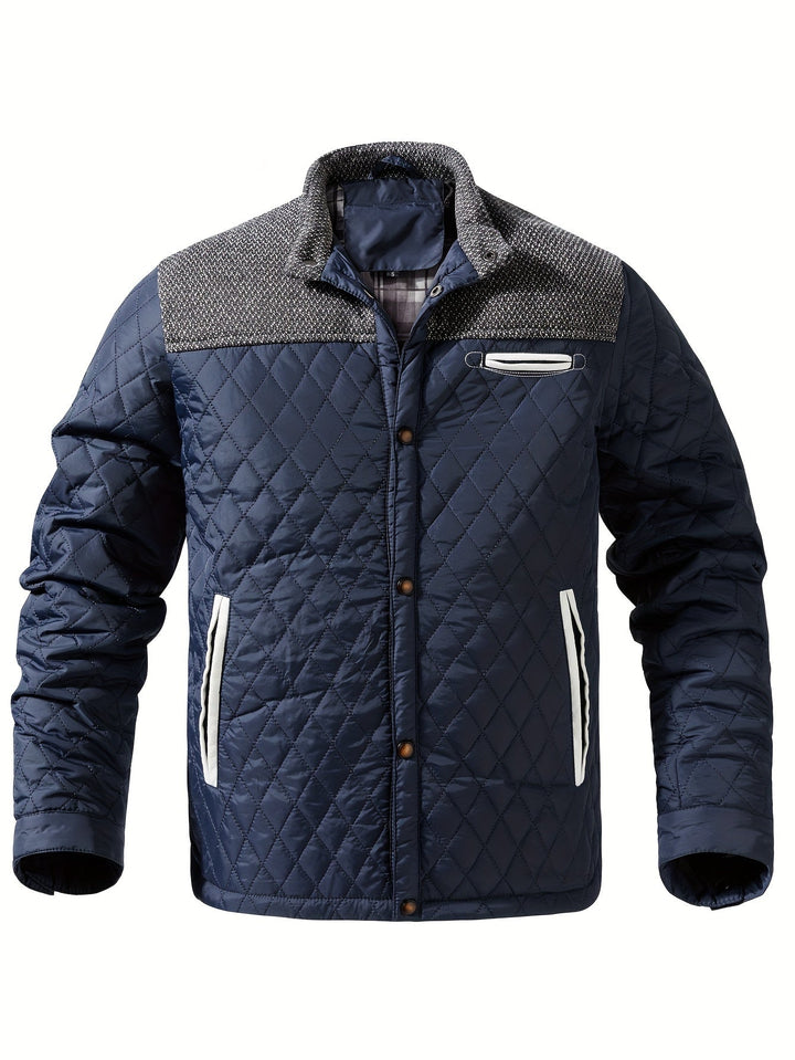 Wendelin | Herre Vinterjakke Quiltet Stehkrave - Olive Green - Image 21