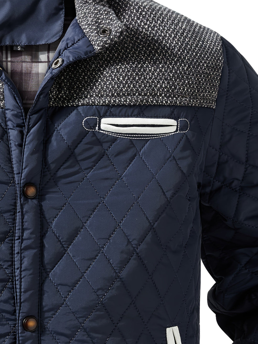 Wendelin | Herre Vinterjakke Quiltet Stehkrave - Olive Green - Image 22