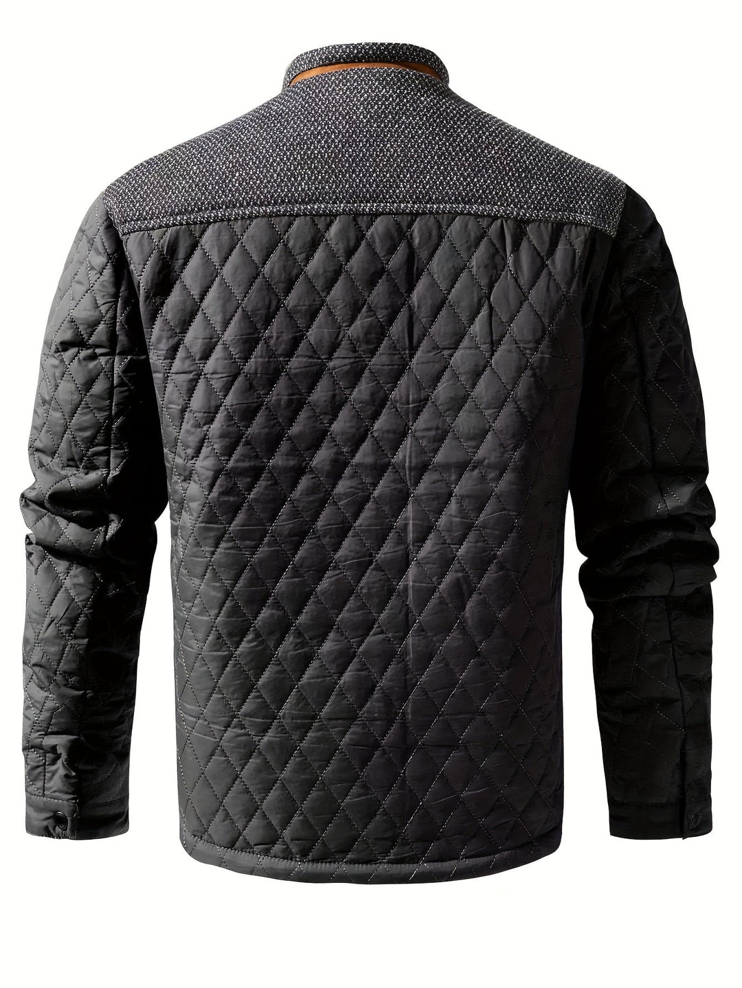 Wendelin | Herre Vinterjakke Quiltet Stehkrave - Olive Green - Image 8