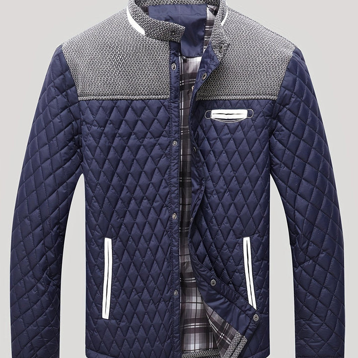 Wendelin | Herre vinterjakke quiltet steppjakke - Navy - Image 1