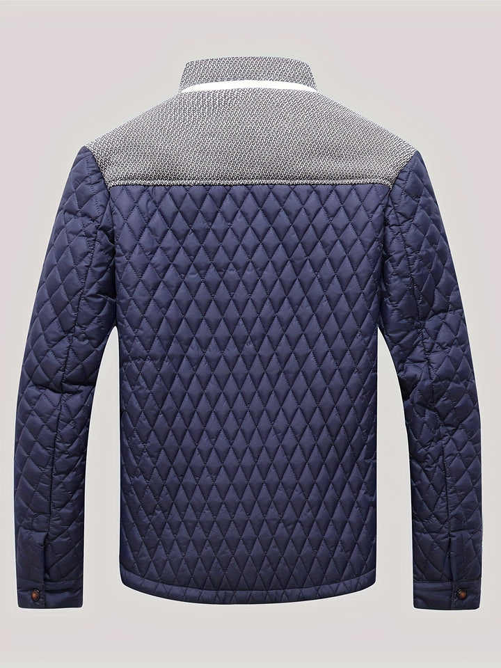 Wendelin | Herre vinterjakke quiltet steppjakke - Navy - Image 3