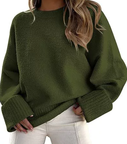 Yrsa | Dame striktrøje med rund hals - Beige - Image 3